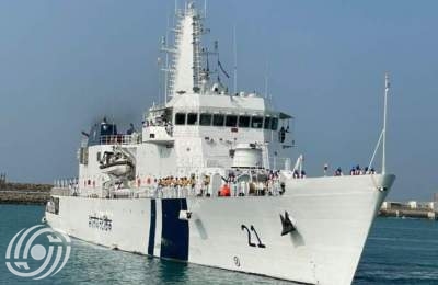 سفينة عسكرية هندية ترسو في ميناء تشابهار الإيراني سفينة عسكرية هندية ترسو في ميناء تشابهار الإيراني